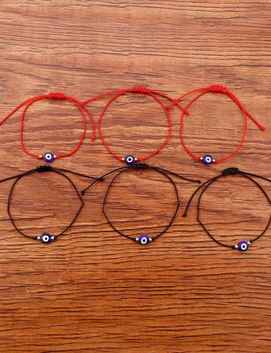 Evil Eye Bracelet – Adjustable Protection Jewelry in 4 Colors